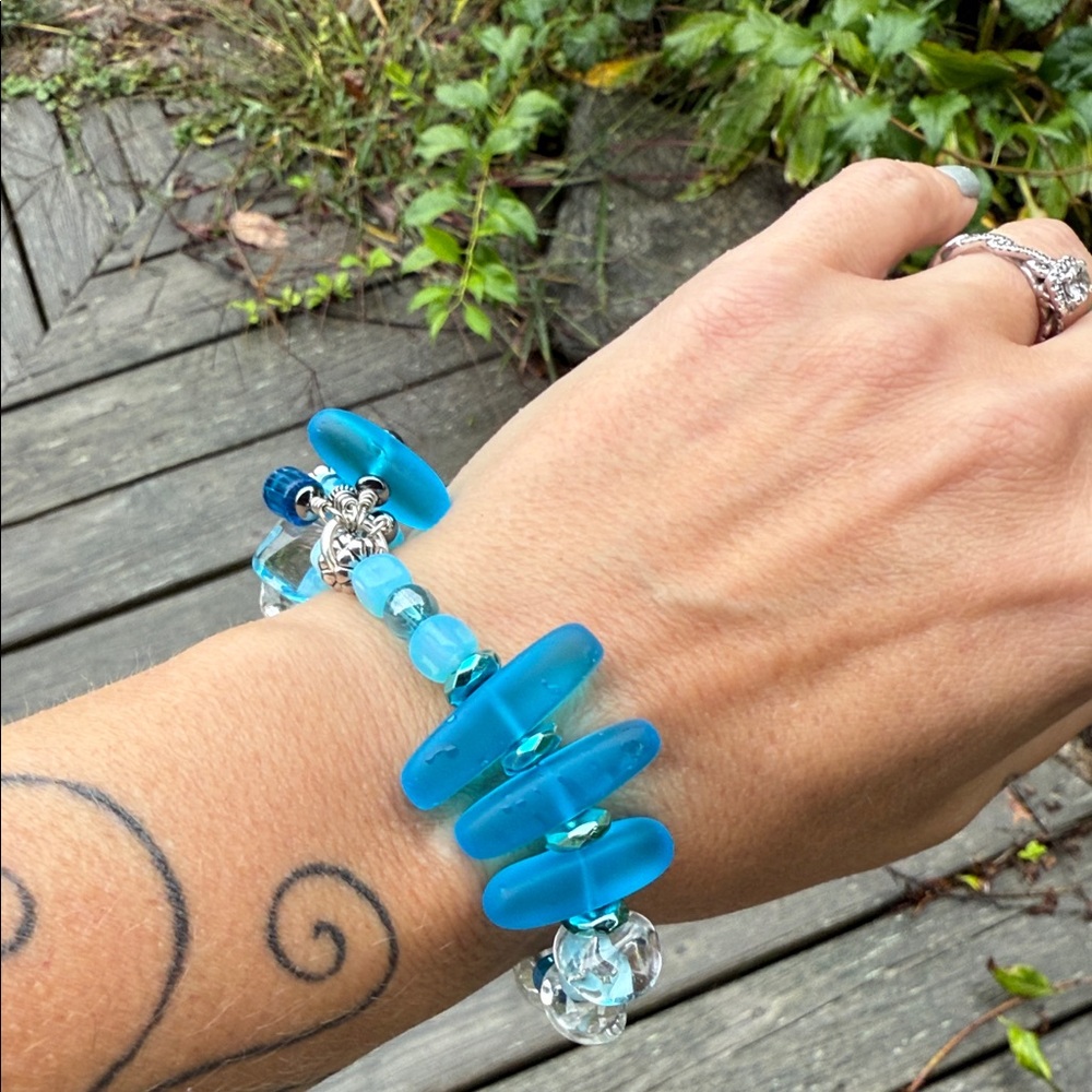 Blue Beaded Bracelet